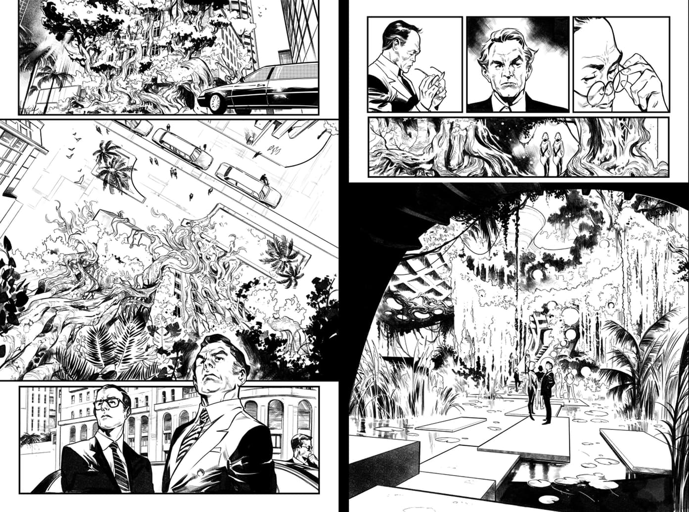 House of X 1 pages 5 and 7