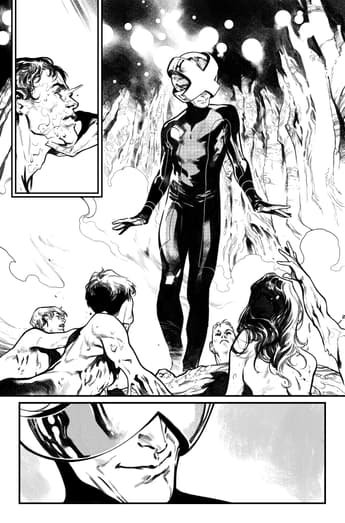 Pepe Larraz's Inks from HOUSE OF X #1