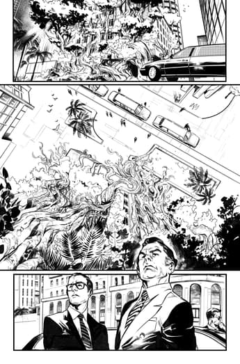 Pepe Larraz's Inks from HOUSE OF X #1