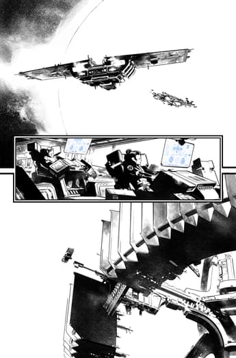 Pepe Larraz's Inks from HOUSE OF X #1