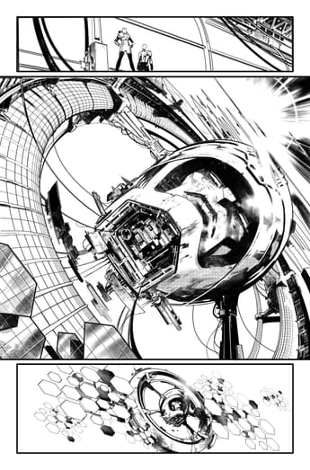 Pepe Larraz's Inks from HOUSE OF X #1