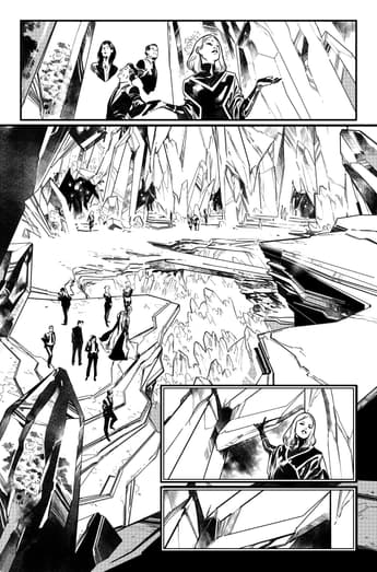 Pepe Larraz's Inks from HOUSE OF X #1