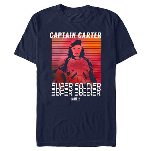 Captain Carter Super Soldier T-Shirt / shop it <a href=https://www.hottopic.com/product/marvel-what-if...-captain-carter-super-soldier-girls-t-shirt/16496322.html>here</a>