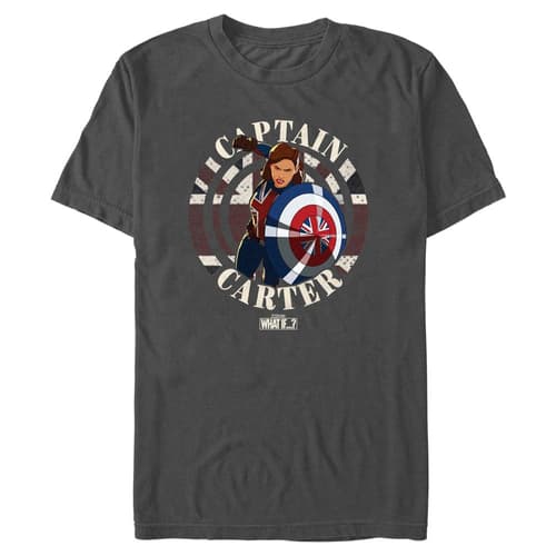 Captain Carter Stamp T-Shirt / shop it <https://www.hottopic.com/product/marvel-what-if...-carter-stamp-t-shirt/16498036.html>here</a>