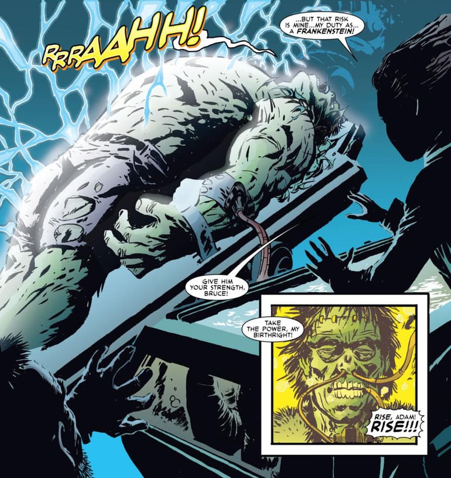 Hulk and Frankenstein's monster