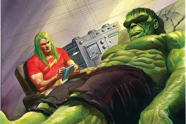 Hulk talks to Doc Samson