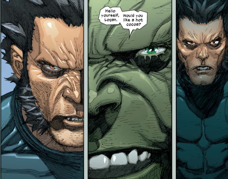 Hulk, Wolverine, hot cocoa