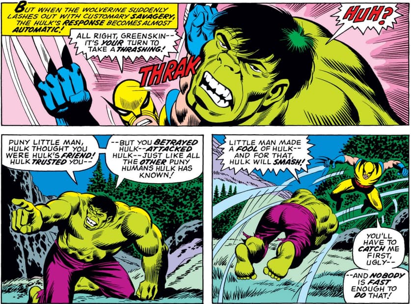 Hulk and Wolverine's first fight