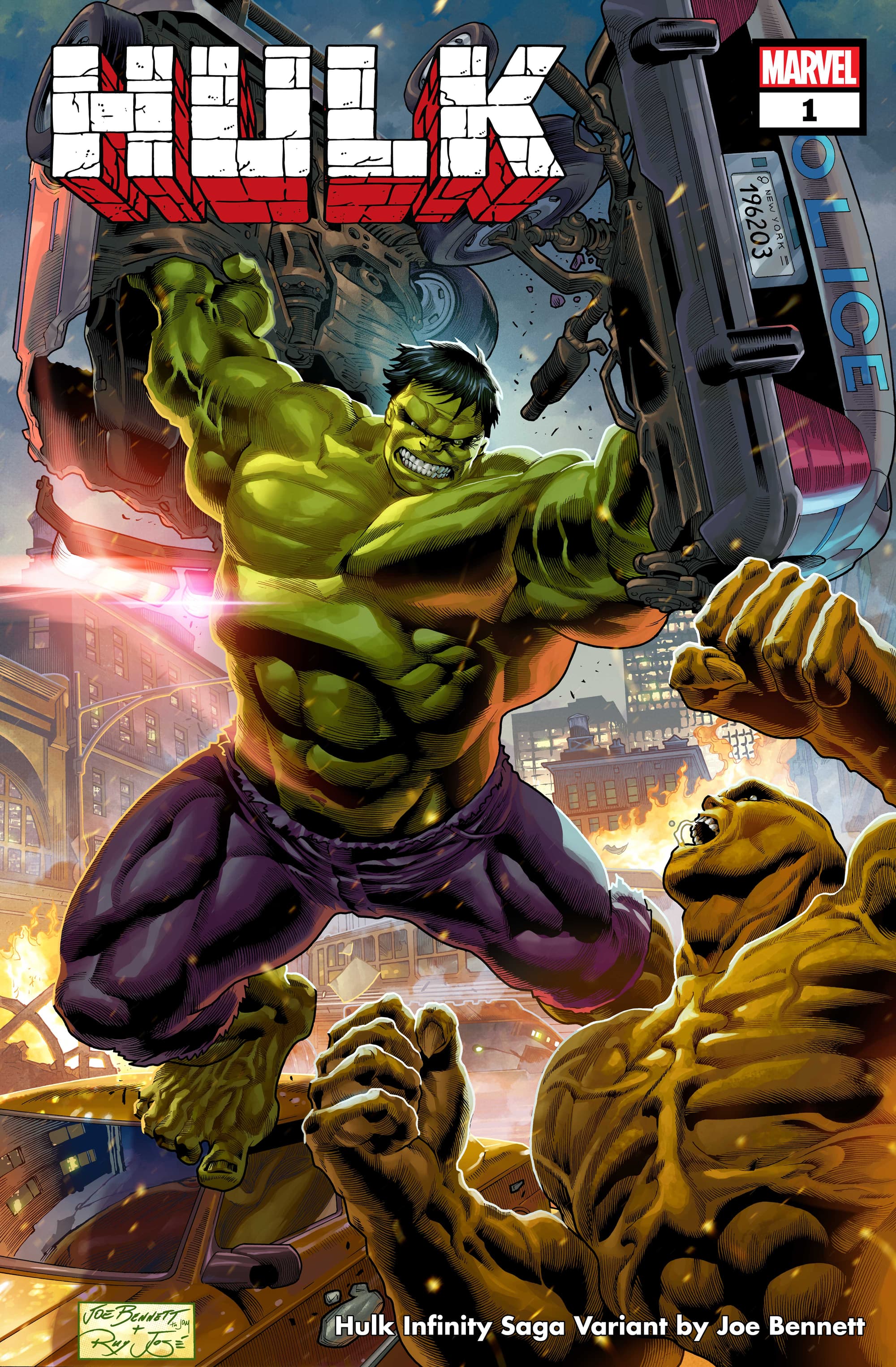HULK #1 INFINITY SAGA VARIANT COVER by JOE BENNETT