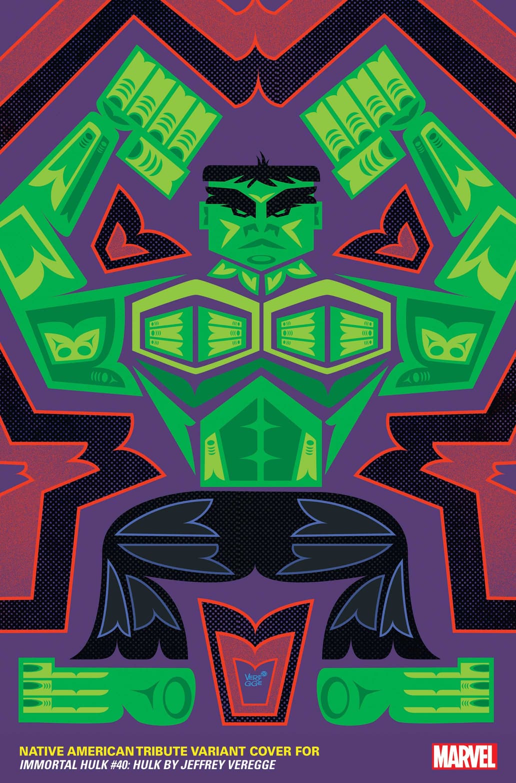 IMMORTAL HULK #40 HULK NATIVE AMERICAN TRIBUTE VARIANT COVER by JEFFREY VEREGGE