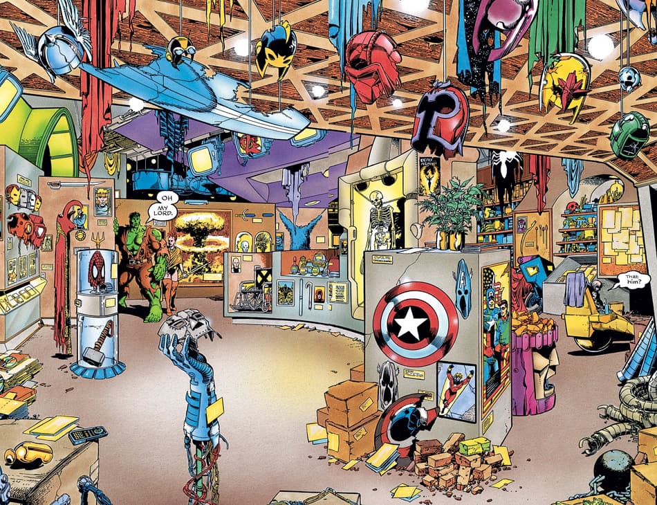 Rick Jones' trophy room in HULK: FUTURE IMPERFECT (1992) #1.