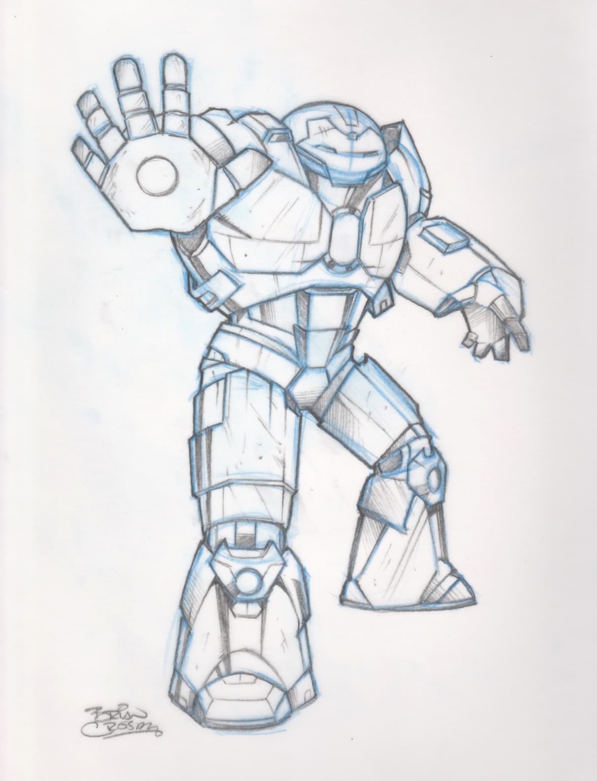 ironman hulkbuster sketch on Behance