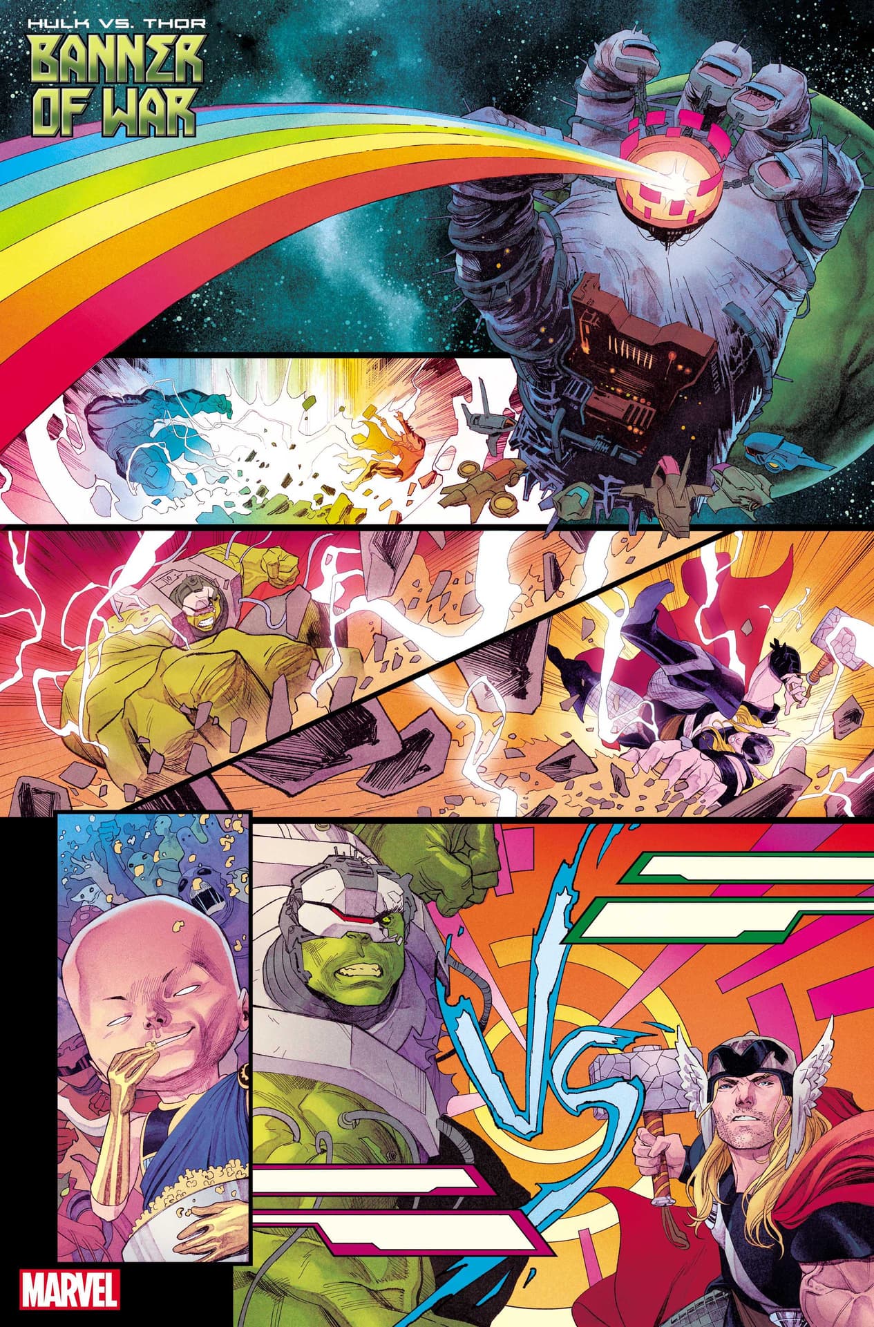 Hulk Vs. Thor: Banner of War Alpha #1 interior artwork by Martin Coccolo