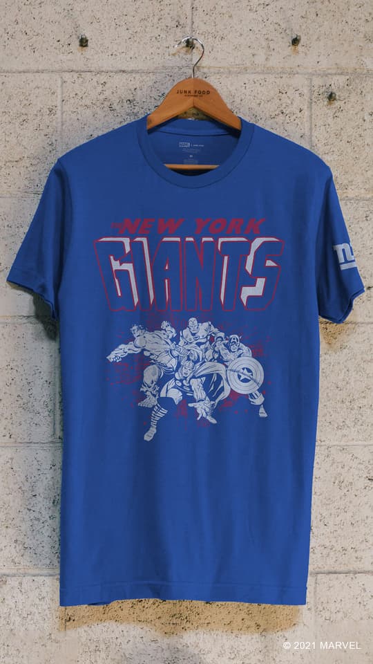 Marvel x NY Giants  Junk Food Clothing