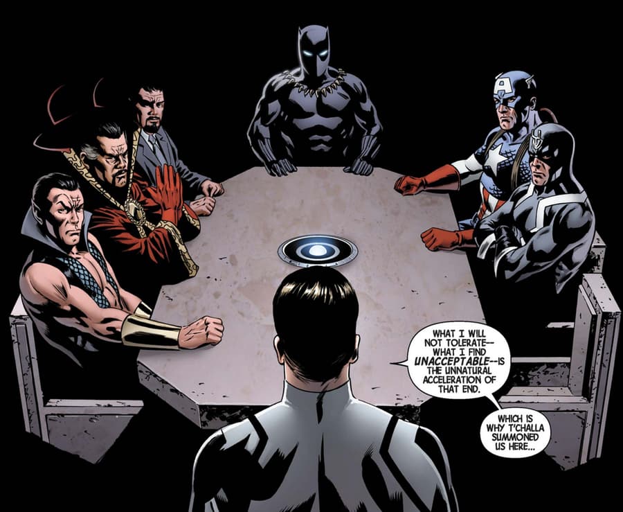 NEW AVENGERS (2013) #2 panel by Jonathan Hickman and Steve Epting
