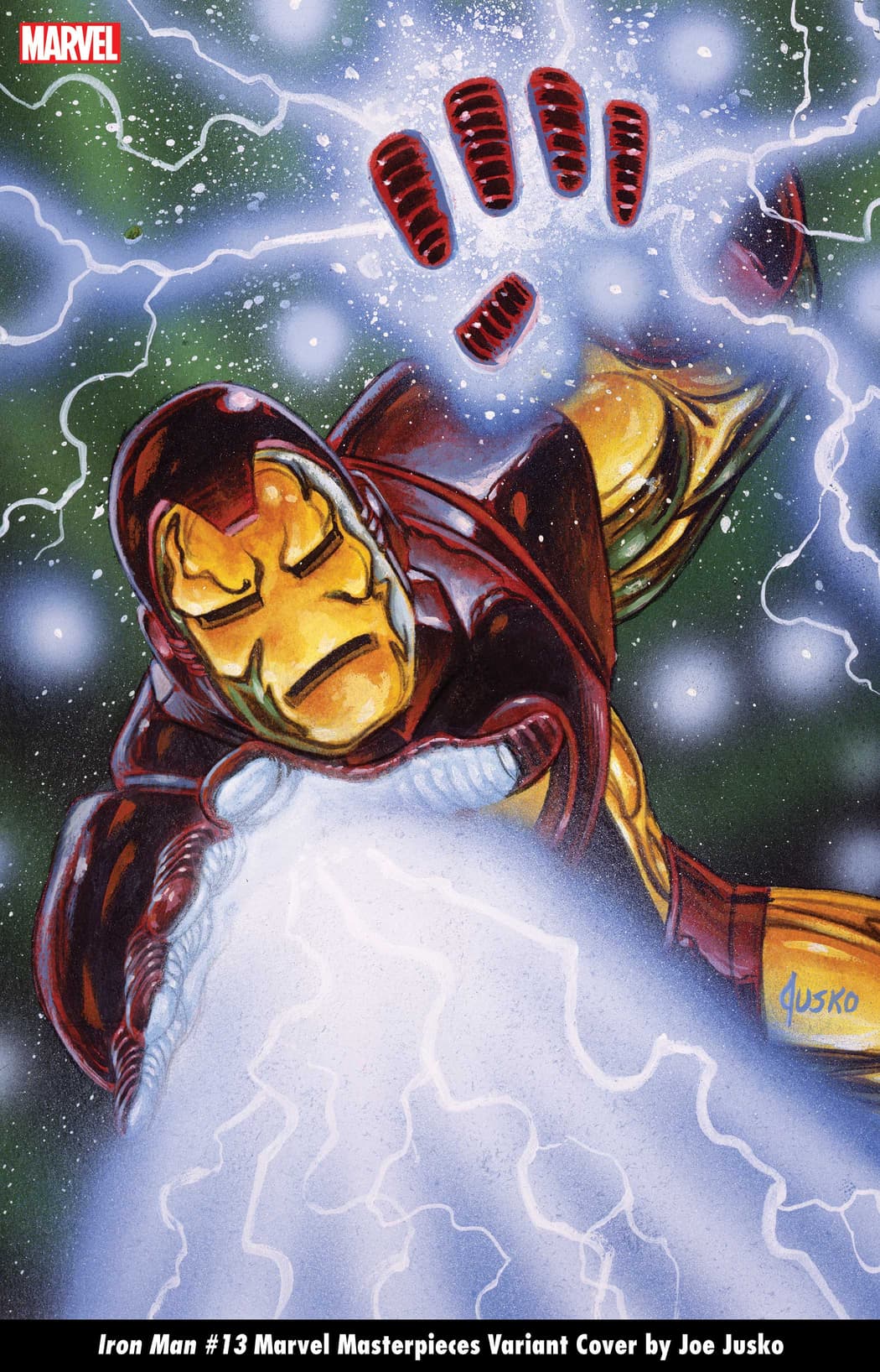 IRON MAN #13 MARVEL MASTERPIECES VARIANT COVER by JOE JUSKO