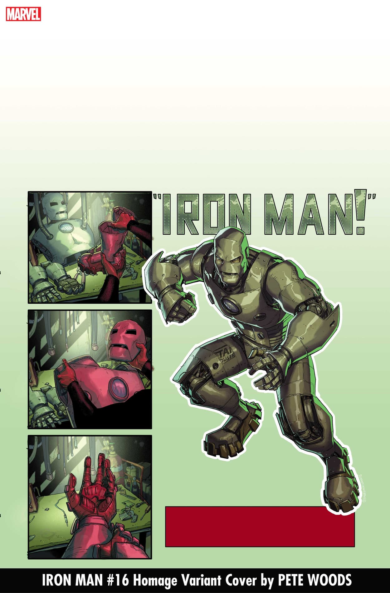 IRON MAN #16 Homage Variant Cover by PETE WOODS