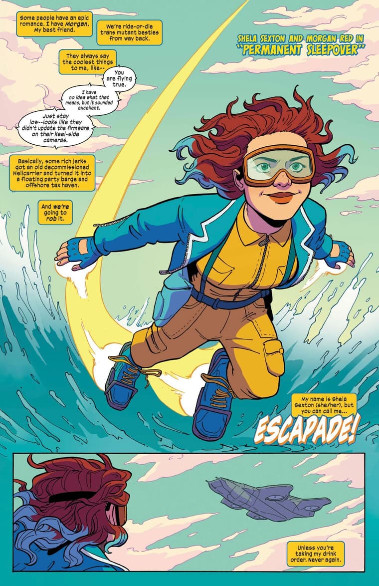 Escapade in MARVEL'S VOICES: PRIDE (2022) #1 by Charlie Jane Anders, Ro Stein, and Ted Brandt