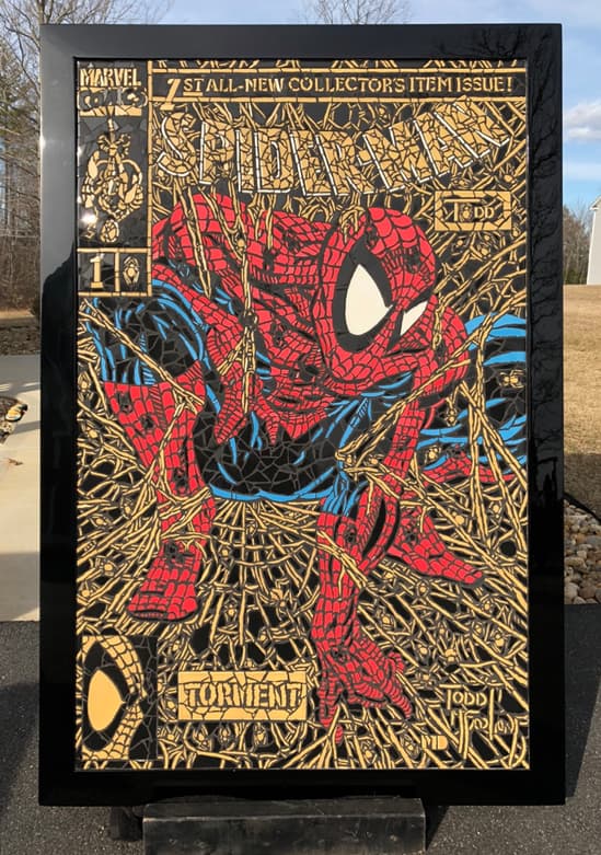 Shattered Spider-Man mosaic