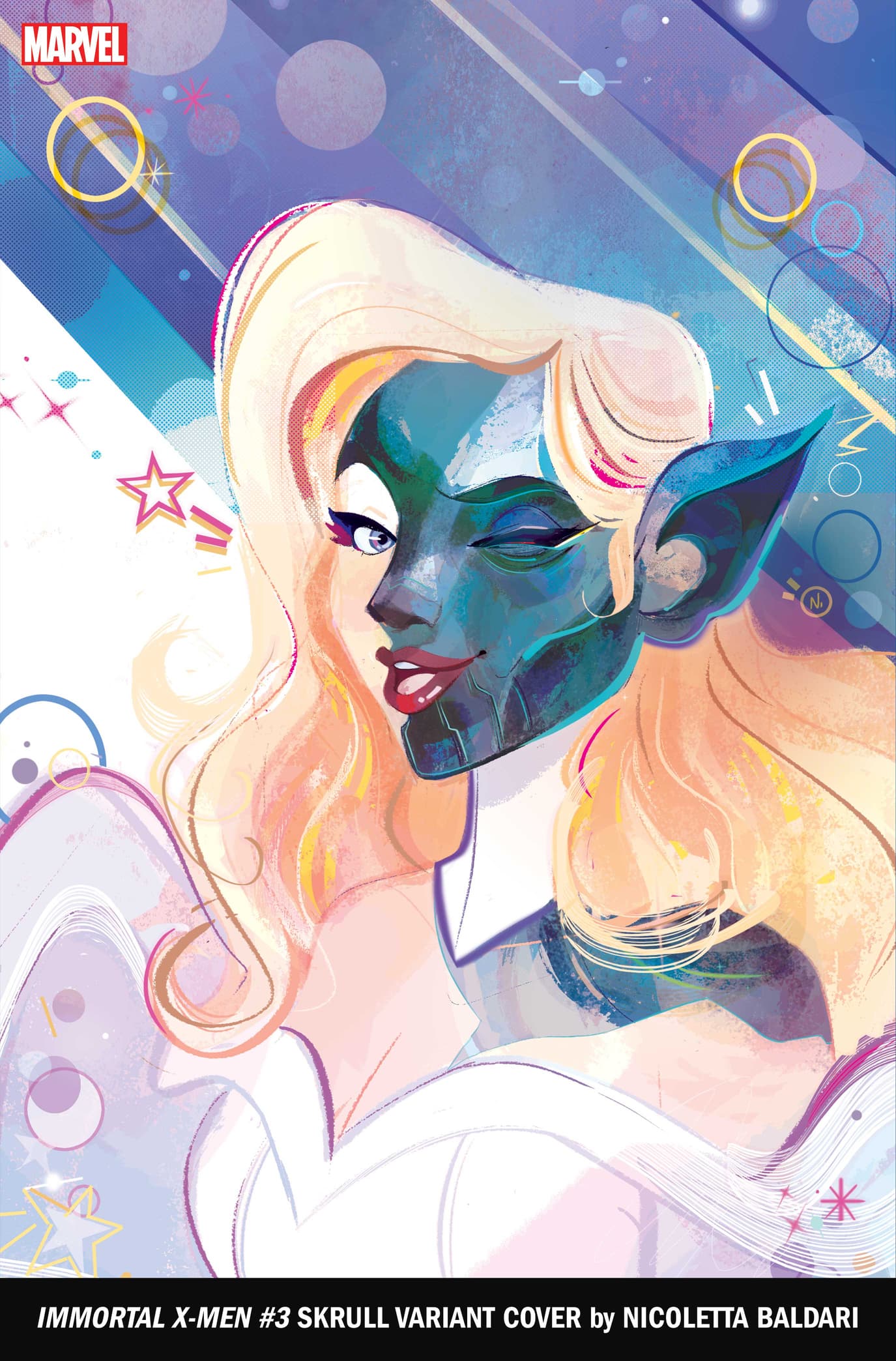 IMMORTAL X-MEN #3 SKRULL VARIANT COVER by NICOLETTA BALDARI