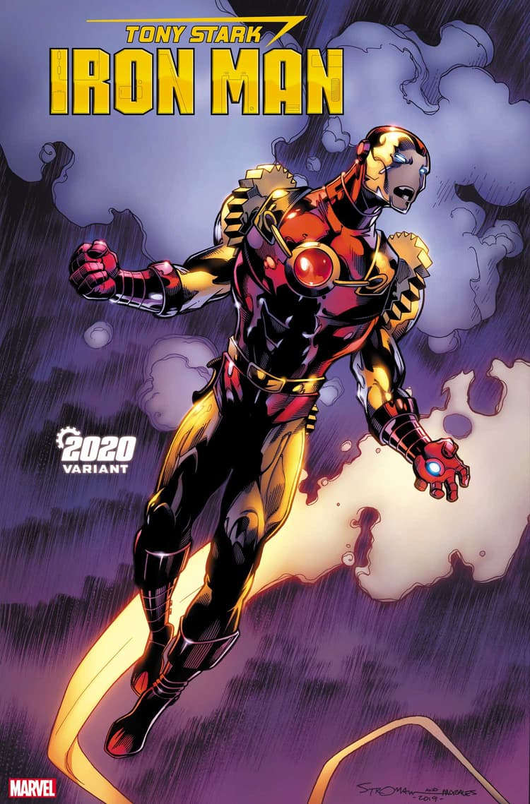 TONY STARK: IRON MAN #19 2020 VARIANT by LARRY STROMAN with inks by MARK MORALES and colors by JASON KEITH