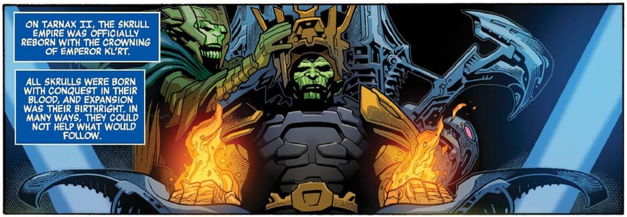 Emperor Kl’rt takes the throne on Tarnax II in INFINITY (2013) #6.