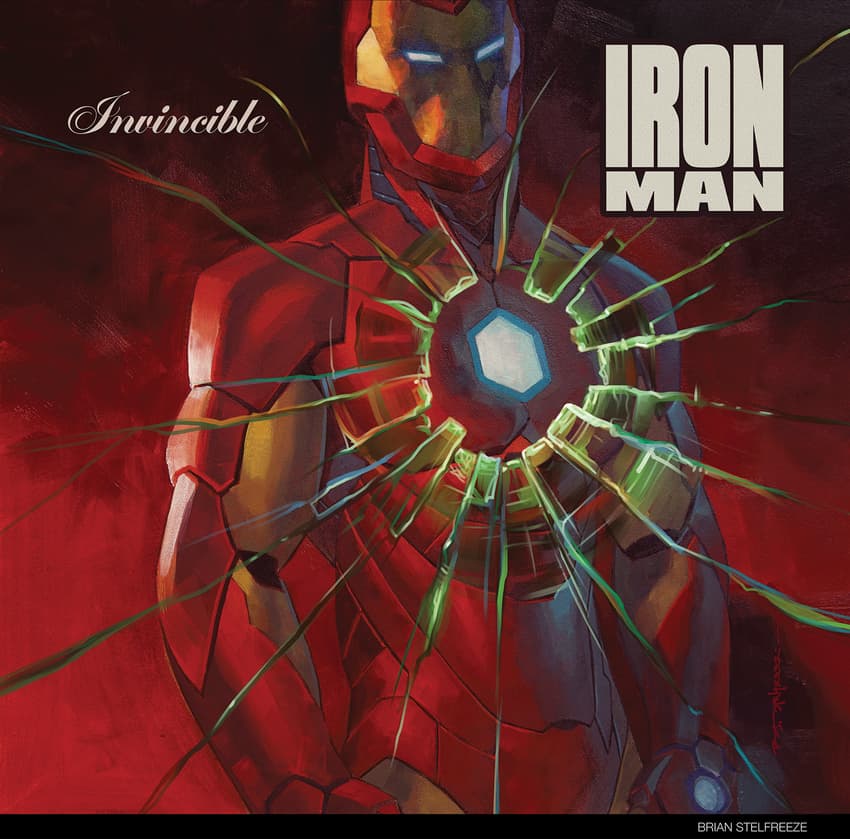 Cover art: Iron Man standing behind cracked glass for 50 Cent’s incendiary 2003 debut, “Get Rich Or Die Tryin’”