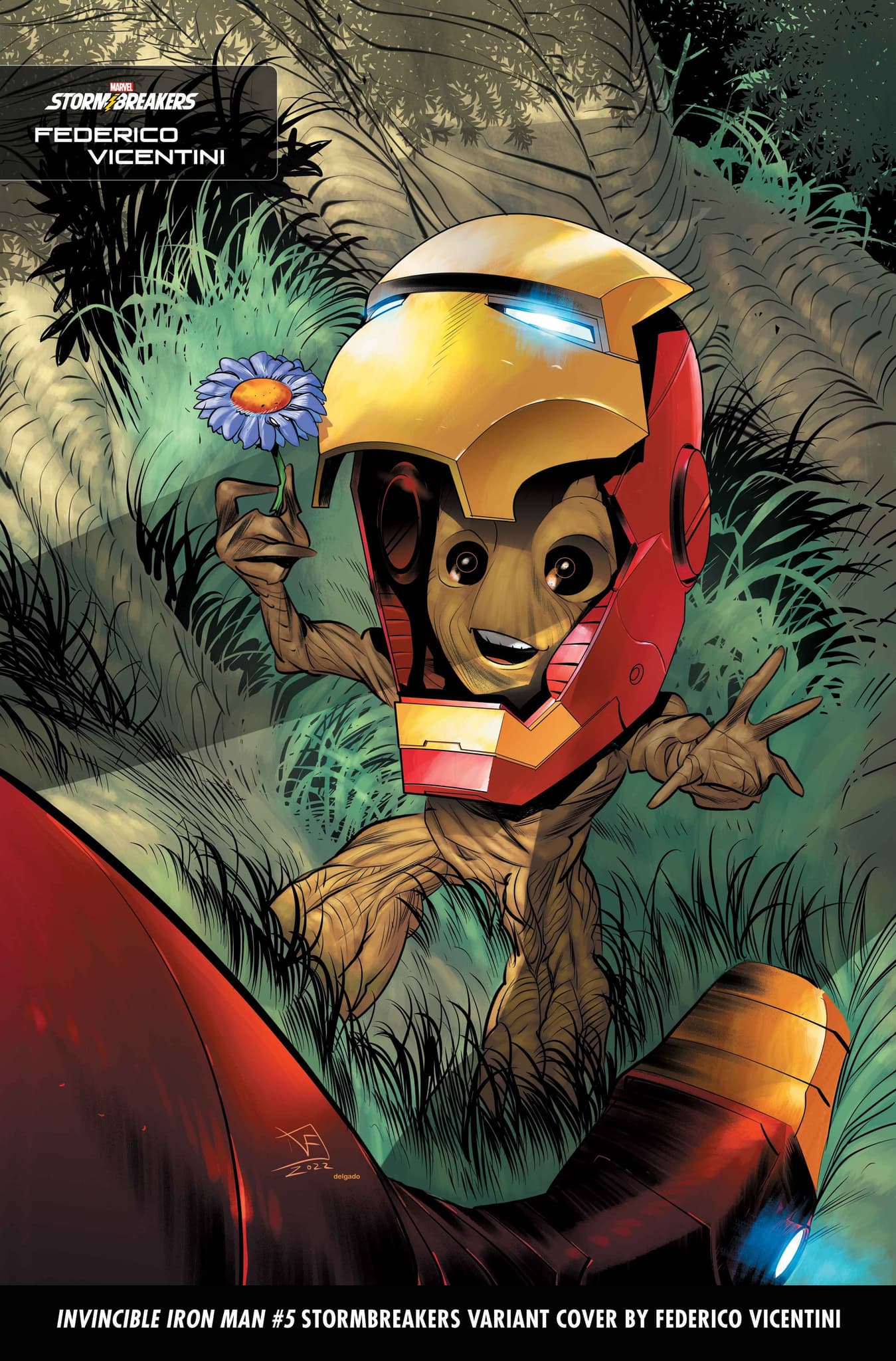 INVINCIBLE IRON MAN #5 Stormbreakers Variant Cover by Federico Vicentini