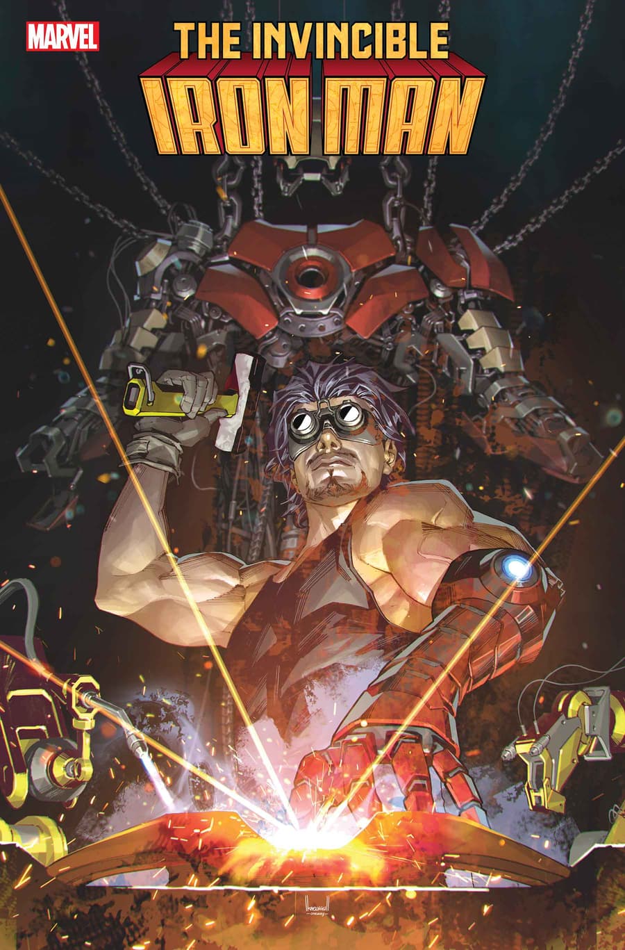 Invincible Iron Man #7 cover by Kael Ngu
