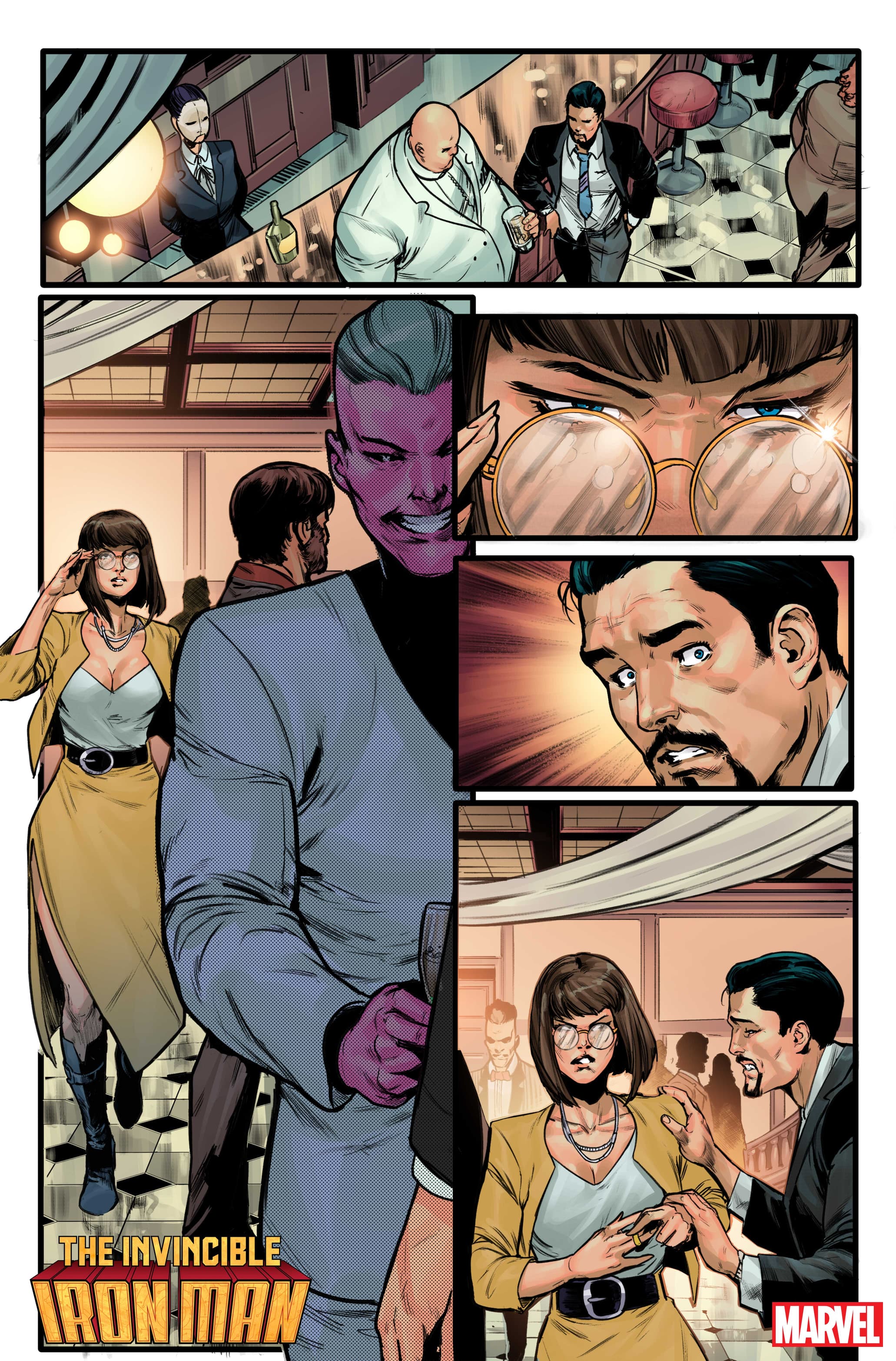 INVINCIBLE IRON MAN #10 interior artwork by Juan Frigeri