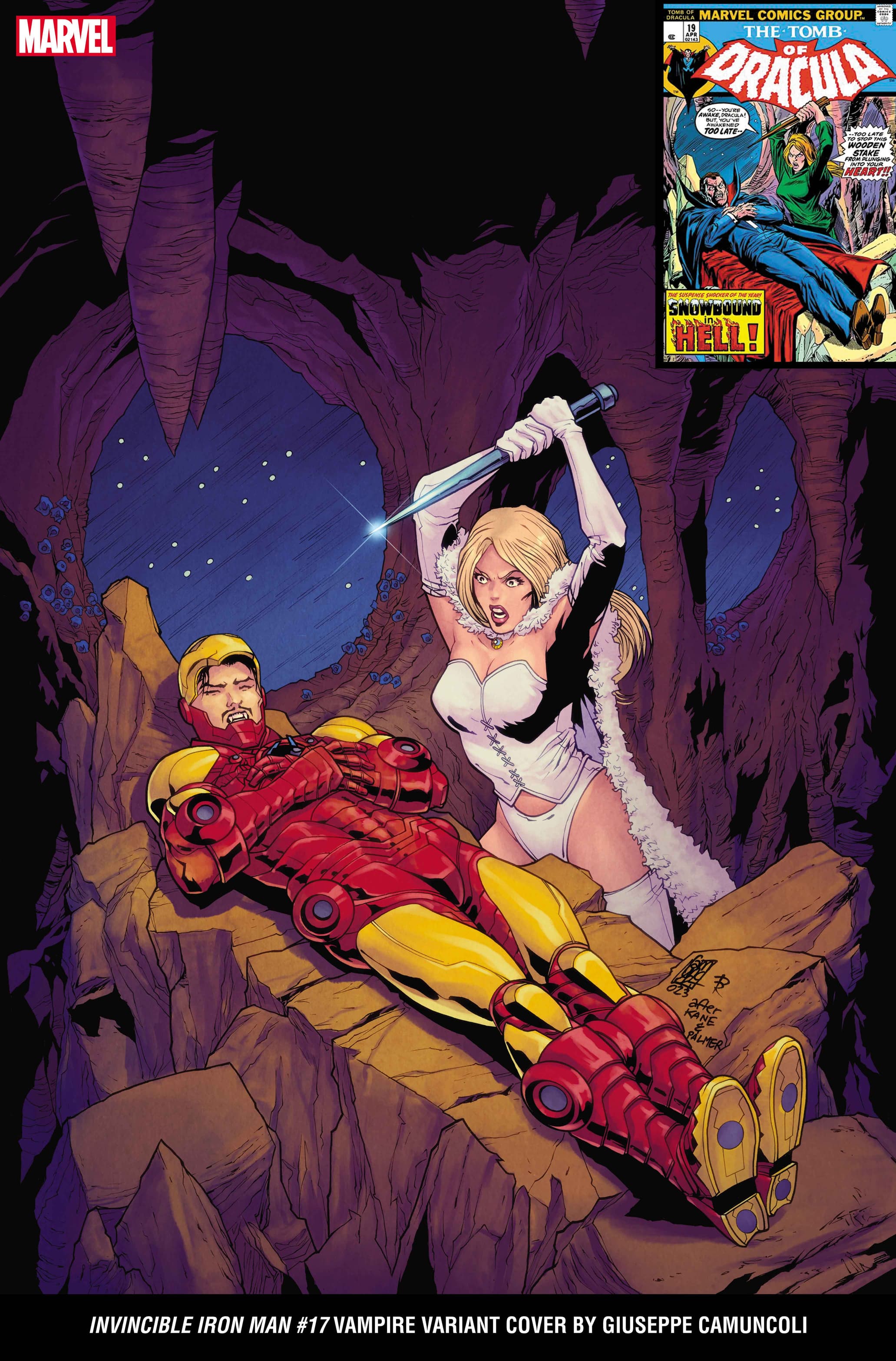 INVINCIBLE IRON MAN #17 Vampire Variant Cover by Giuseppe Camuncoli​​​​​​​