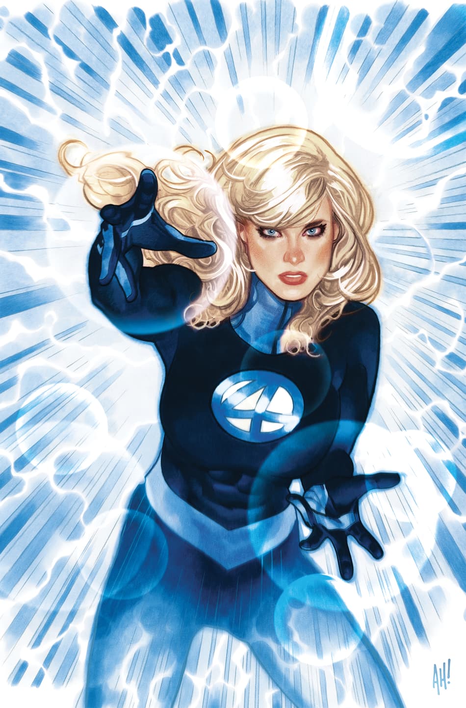 Showing off her incredible powers on the cover of INVISIBLE WOMAN (2019) #1.