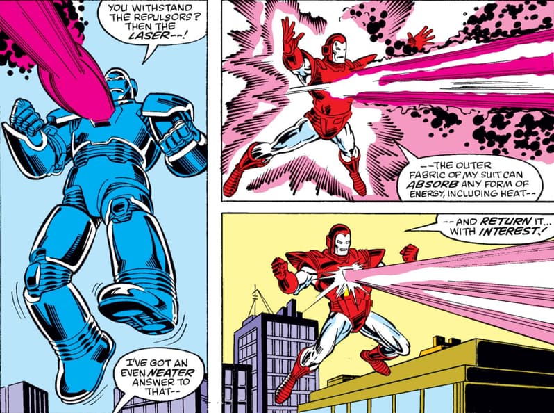 Iron Man battles Obadiah Stane