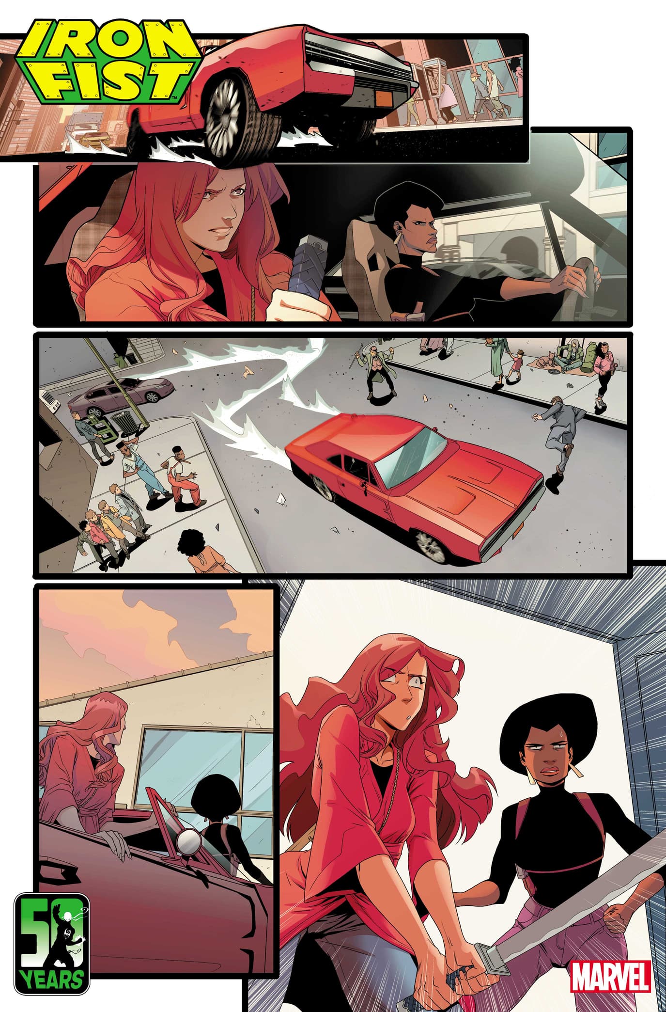 IRON FIST 50TH ANNIVERSARY SPECIAL #1 interior artwork by Elena Casagrande