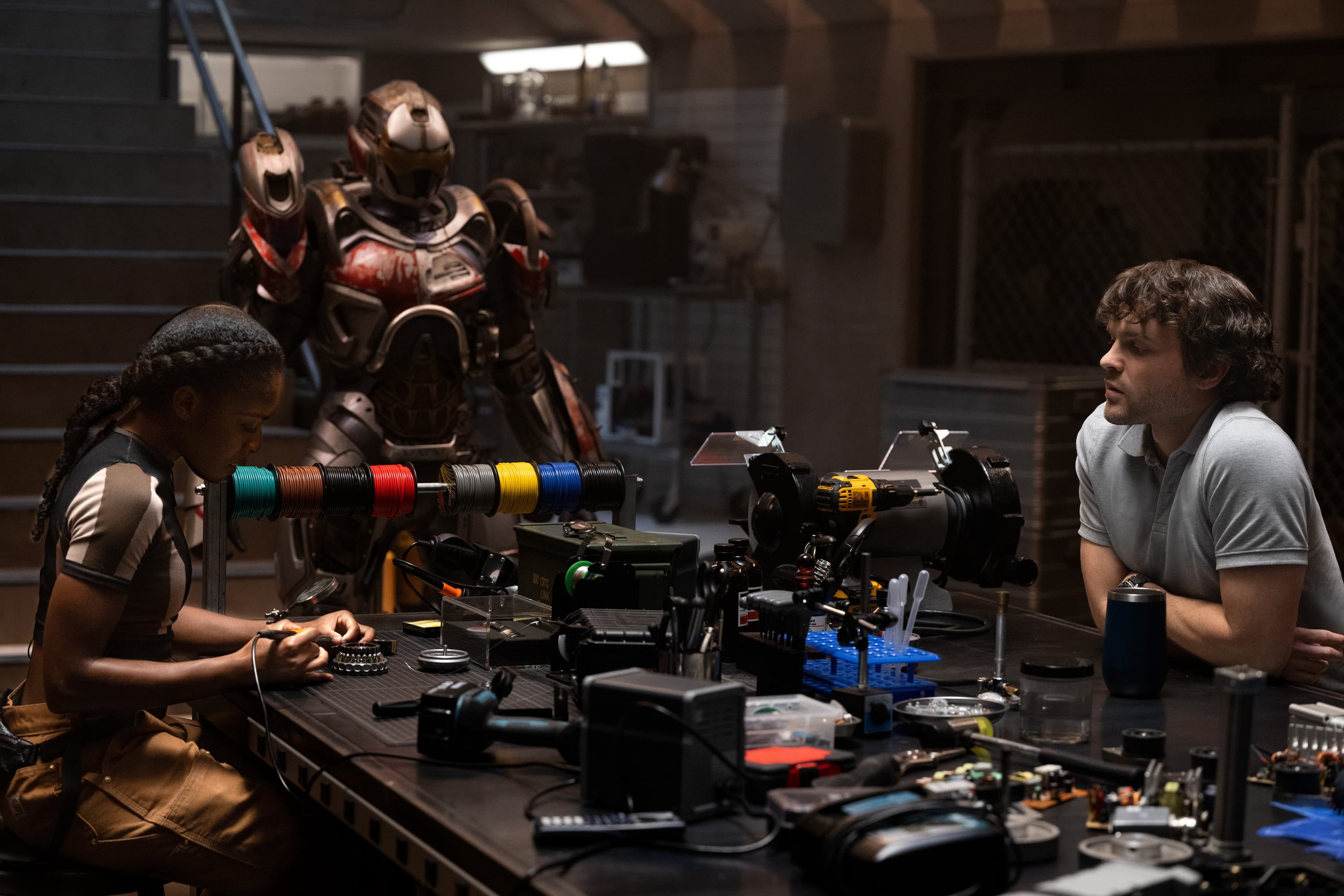 Dominique Thorne and Alden Ehrenreich in Ironheart