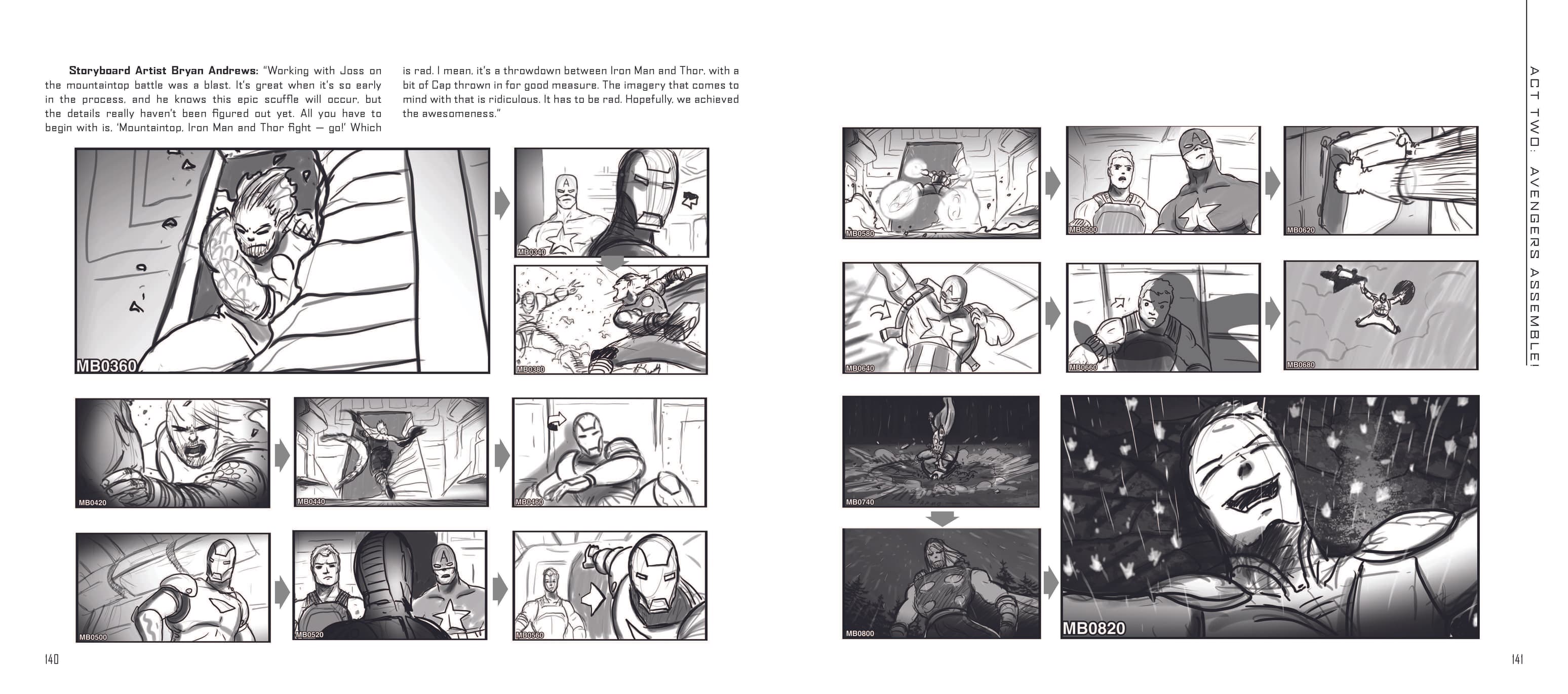 Marvel Studios' The Infinity Saga - The Avengers: The Art of the Movie | Storyboards by Bryan Andrews