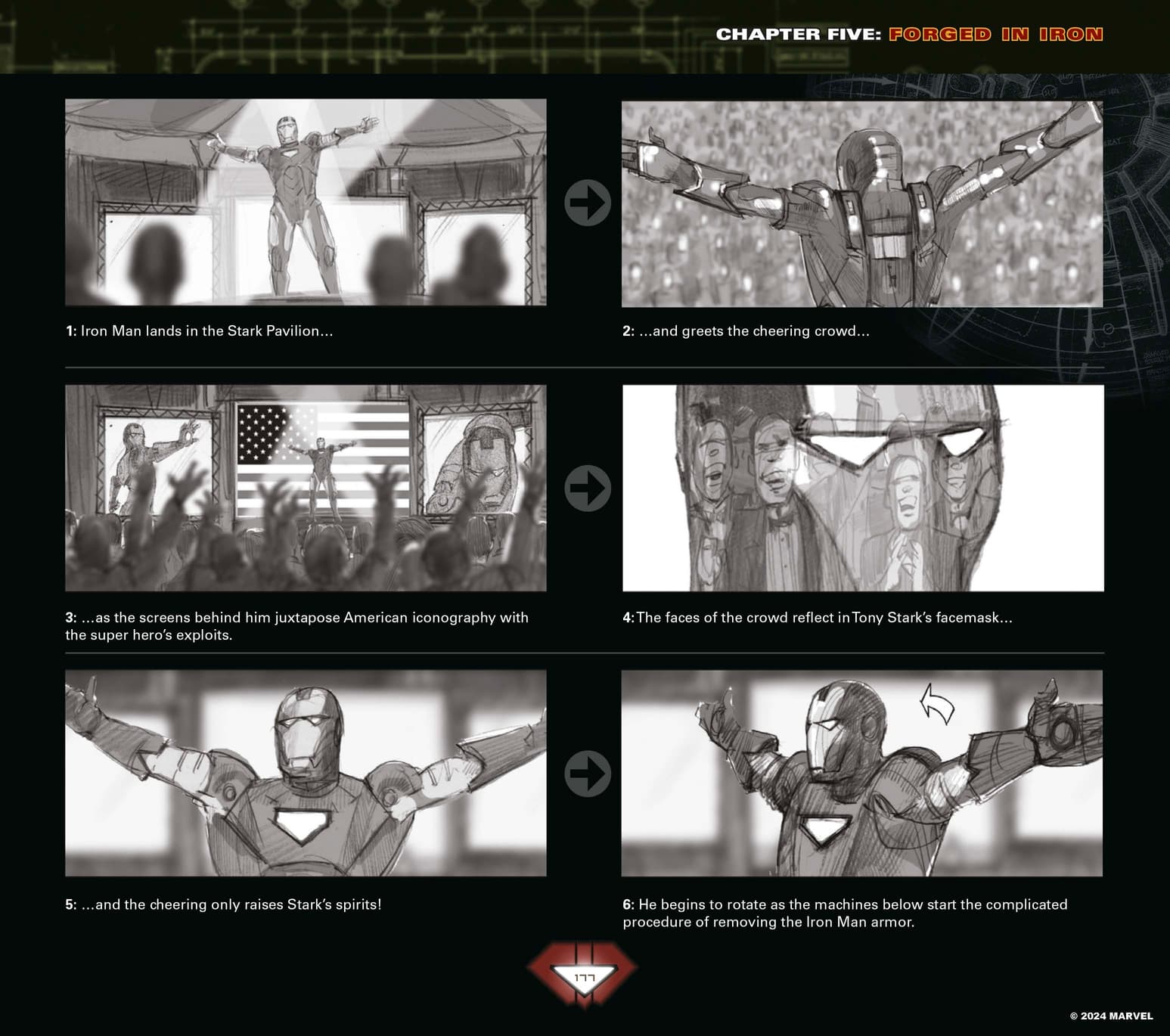 'Marvel Studios' The Infinity Saga – Iron Man 2: The Art of the Movie' interior page