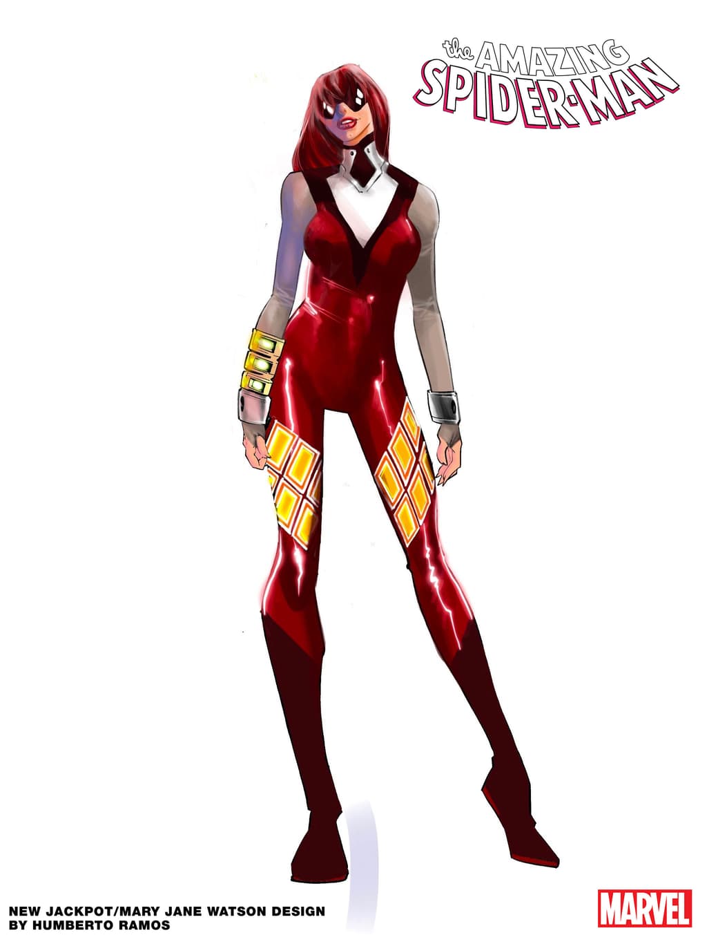 Jackpot/Mary Jane design sheet by Humerto Ramos