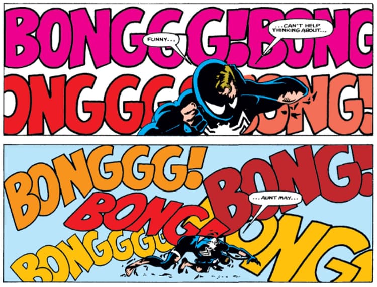 WEB OF SPIDER-MAN (1985) #1 panel by Louise Simonson, Gregory Ben Larocque, and Janice Chiang