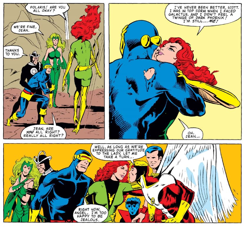 Jean Grey is reunited with Cyclops without the Phoenix Force in tow.