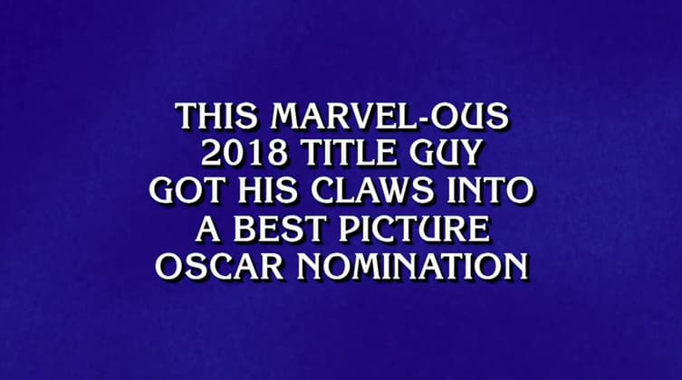 Black Panther on Jeopardy