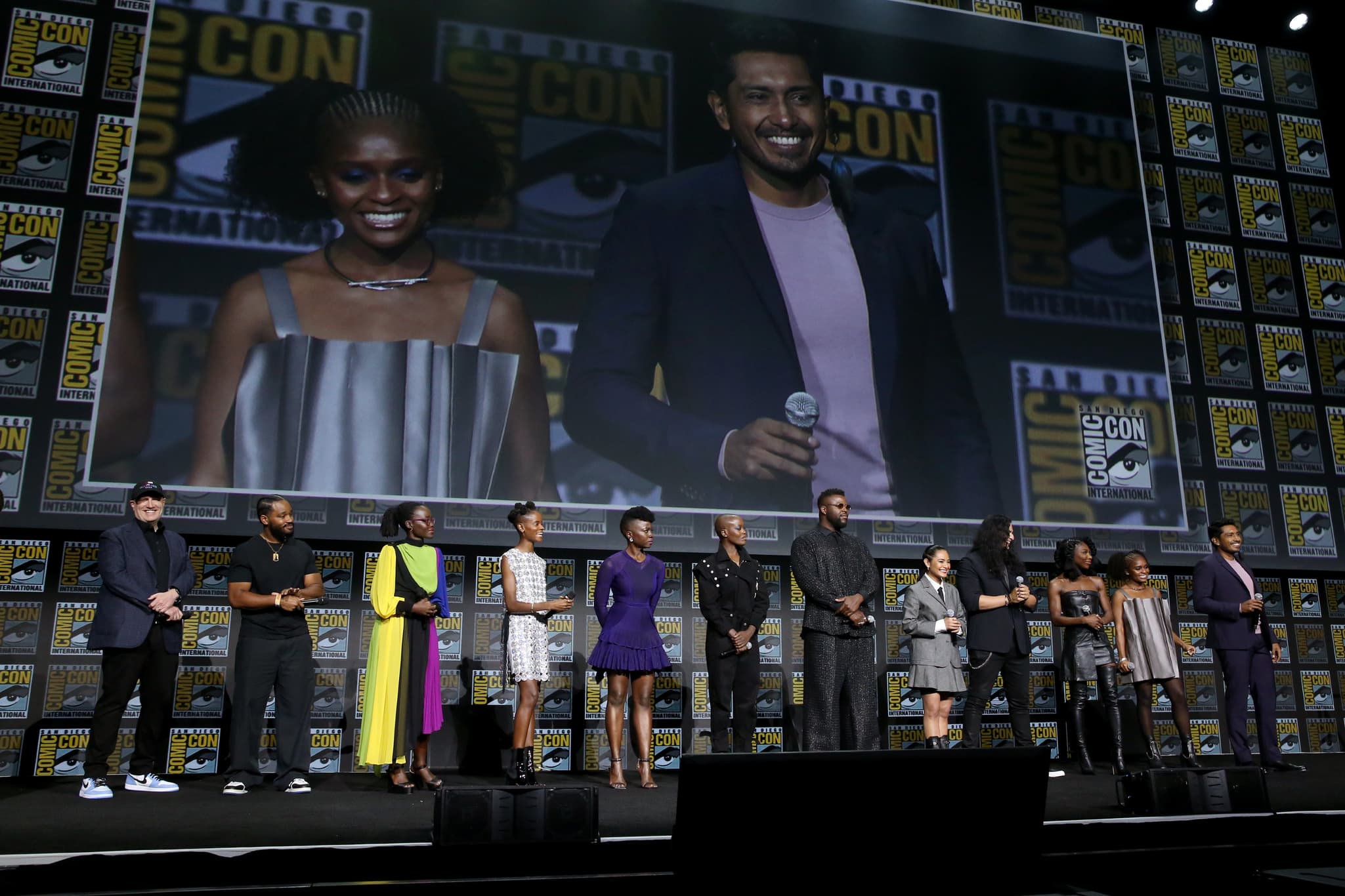 The cast of Marvel Studios' 'Black Panther: Wakanda Forever' in Hall H