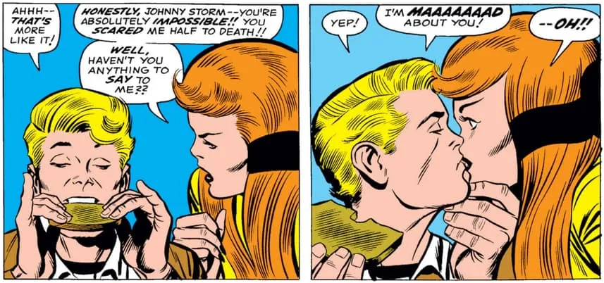 Johnny Storm and Crystal