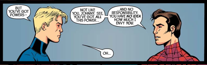 Johnny Storm and Peter Parker