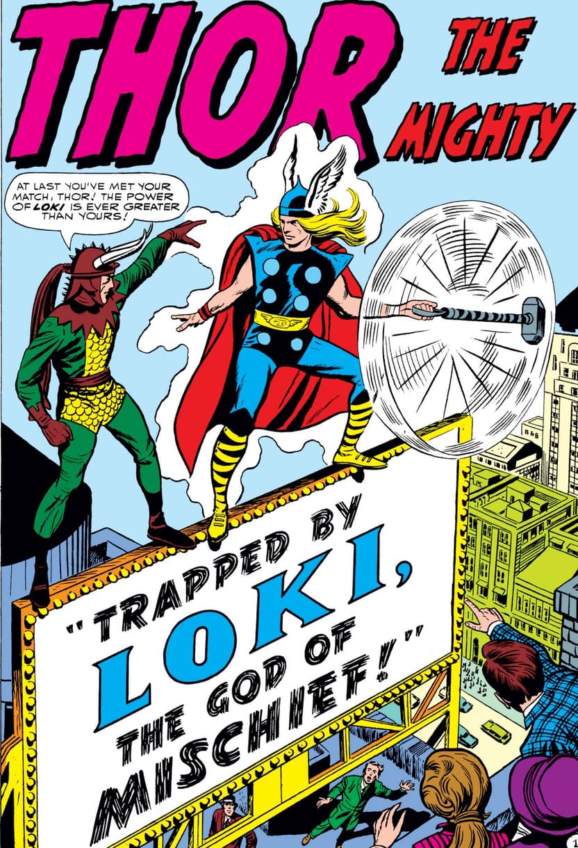 Loki makes a scene and an entrance in JOURNEY INTO MYSTERY (1952) #85.