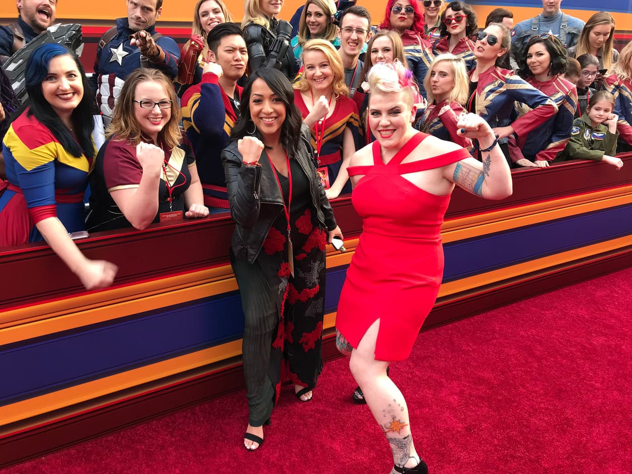Women of Marvel on the Captain Marvel red carpet