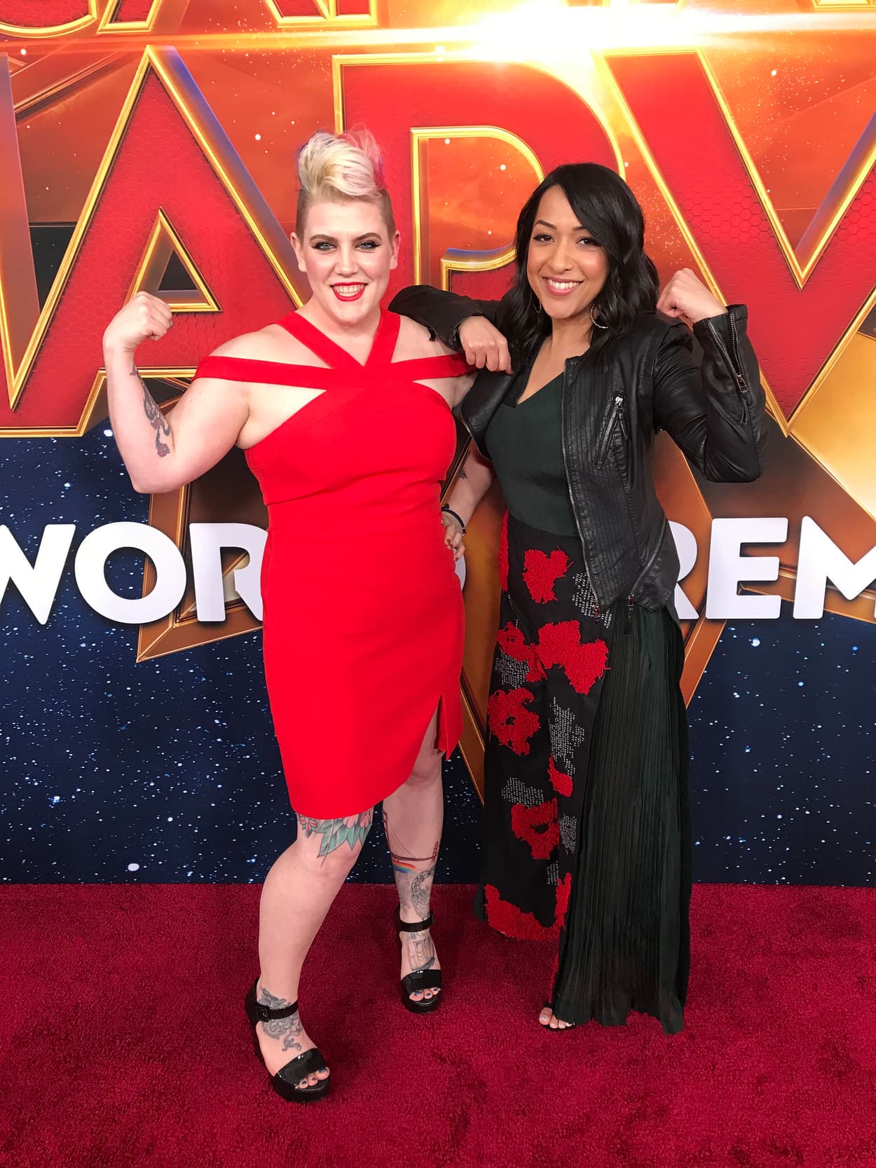 Women of Marvel on the Captain Marvel red carpet