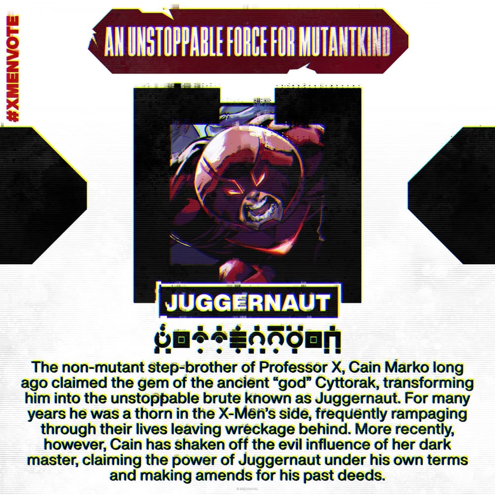 X-Men Election 2023: Juggernaut Profile