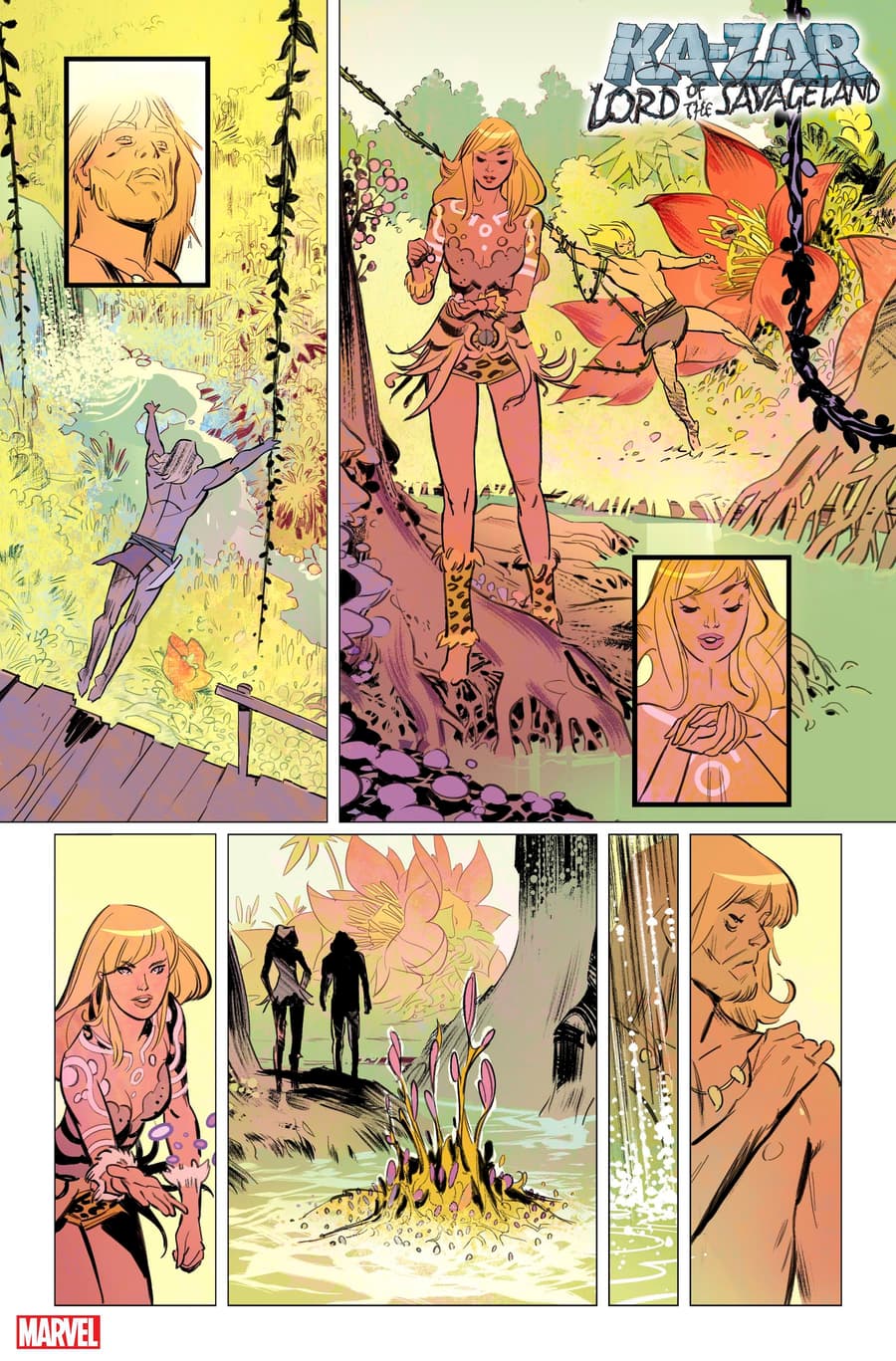 KA-ZAR: LORD OF THE SAVAGE LAND #1 art by Germán García with colors by Mat Lopes
