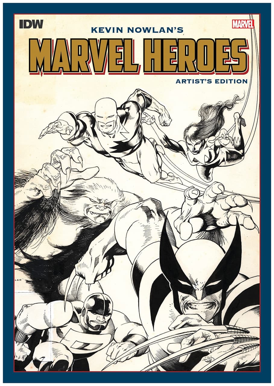 Cover to KEVIN NOWLAN’S MARVEL HEROES ARTIST’S EDITION